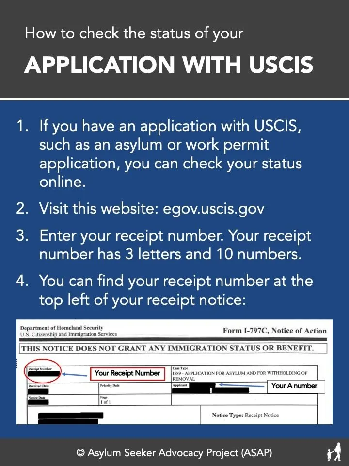 How to check the status of your Application with USCIS
