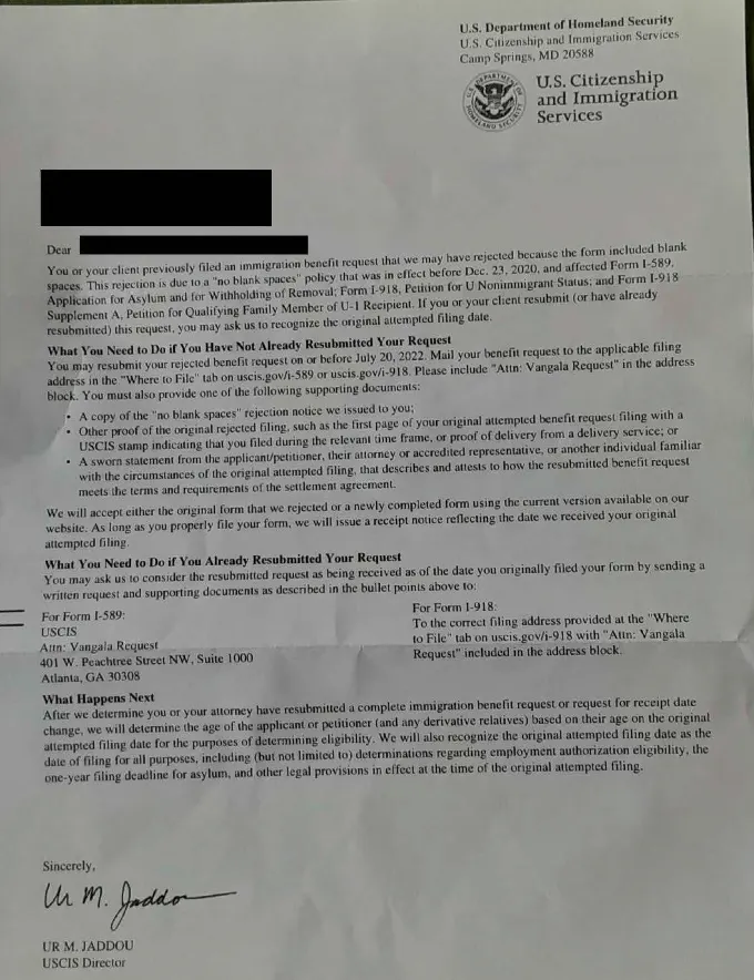 No Blank Spaces Letter