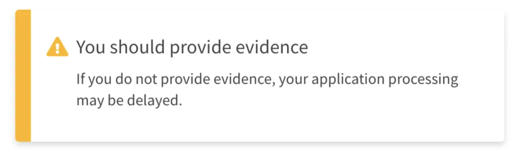 online-application-evidence