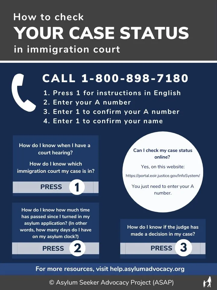How to check your status with Immigration Court