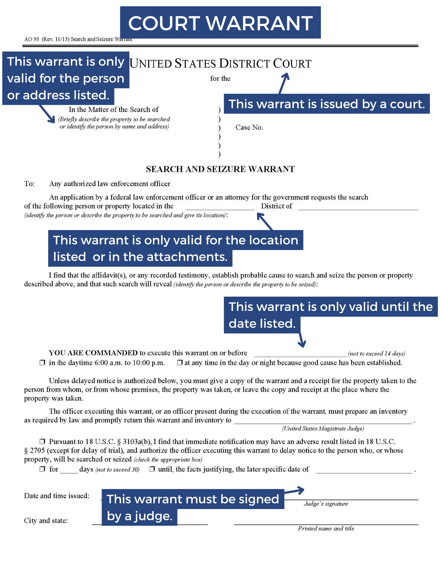 Thumbnail - Sample Court Warrant and ICE Warrant