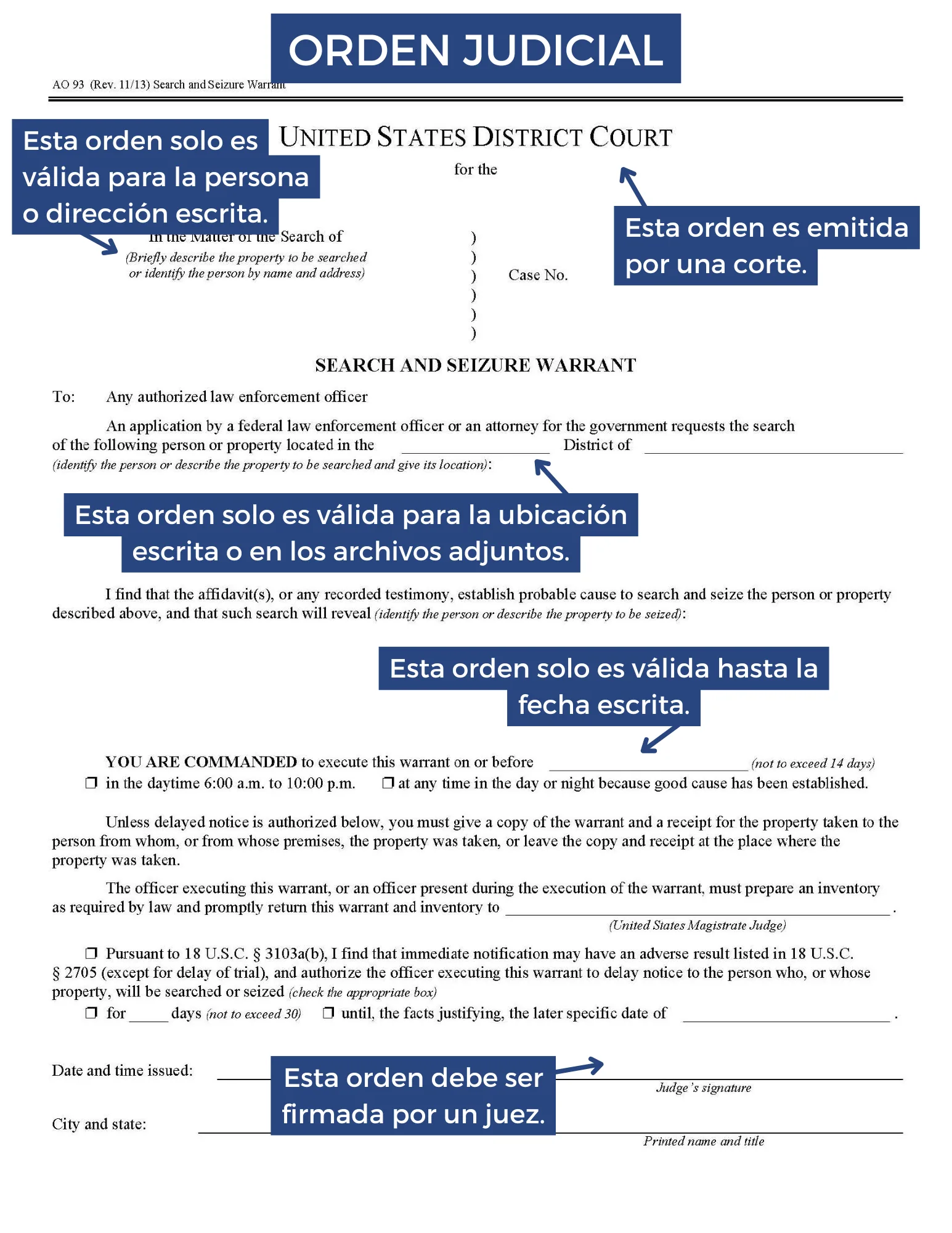 Thumbnail - Ejemplo de Orden Judicial y Orden de Inmigración de ICE