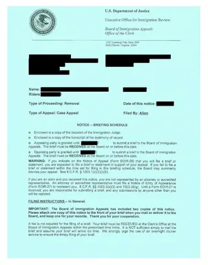 BIA Briefing Schedule - Thumbnail